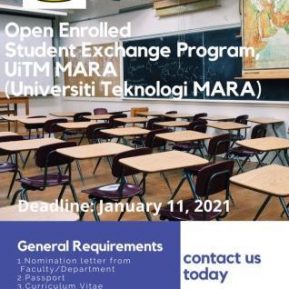 (Open Enrolled) Student Exchange Universiti Teknologi MARA (UiTM) 2021