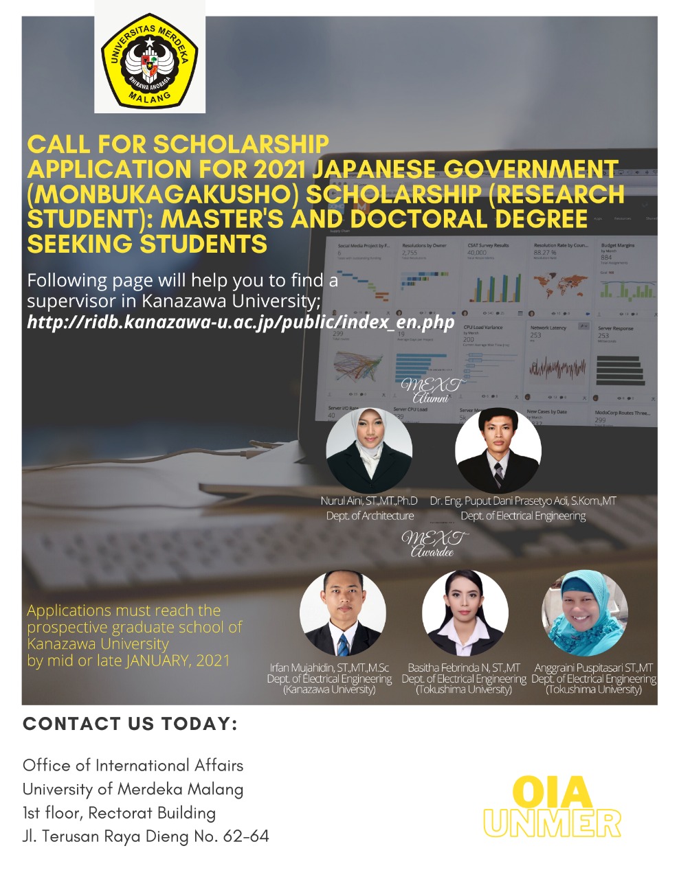 Call For Scholarship Application For 2021 Japanese Government (Monbukagusho) Scholarship