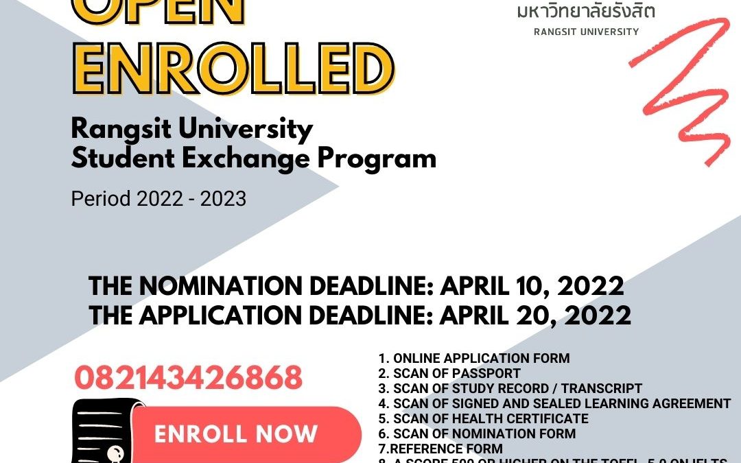 Student Exchange Program to Rangsit University 2022-2023