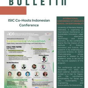International Conference on Sustainable Innovation by Post Graduate Program University of Merdeka Malang is promoted by ISIC RMUTK Thailand