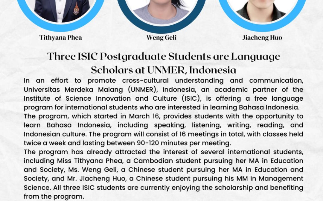 ISIC RMUTK Postgraduate Student are Language Scholar at Universitas Merdeka Malang